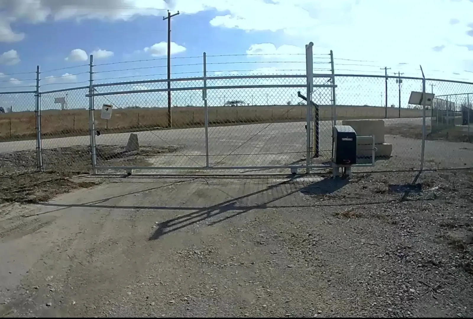 Industrial Yard Gated Entrance